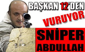Abdullah Abat 12'den vuruyor...