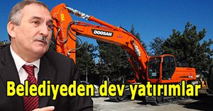 Belediye 13.500.000 TL tutarında iş makinesi ve araç yatırımı yaptı.