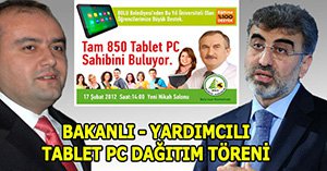 Belediyenin bilgisayar dağıtımına iki önemli isim