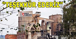 Bolu Çimento’dan itfaiyeye teşekkür