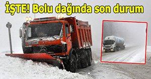 Bolu Dağında kar kalınlığı 50 santimetreye ulaştı