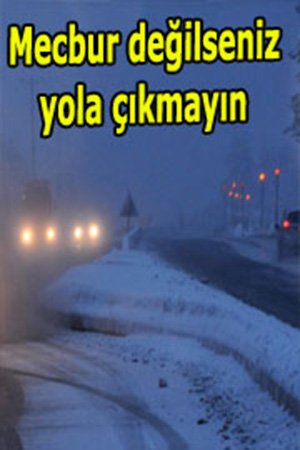 Bolu Dağında yoğun sis var. Kar yağışı başladı