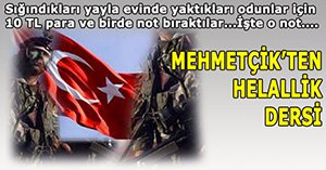 Bolu Komando Tugayındaki askerin örnek davranışı