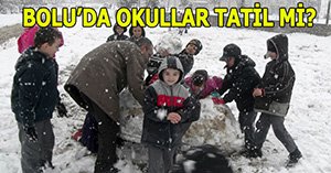 Bolu'da okullara kar tatili