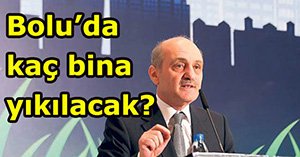 Bolu'da yıkılacak kaç bina var?