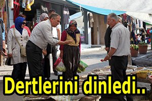 Esnafı ziyaret edip dertlerini dinledi...