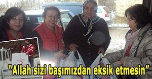 Evleri yanan ailelerin yardımına Kızılay koştu