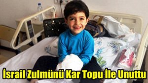 Filistinli Abdullah’ın kar sevinci