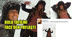 Güzel manken Kartalkaya'yı öve öve bitiremedi