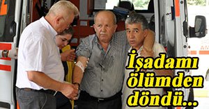 İşadamı kazada yaralandı...