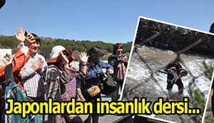 Japon turistlerden insanlık dersi
