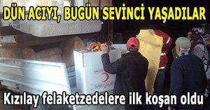 Kızılay gözyaşlarını dindirdi...