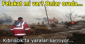 Kızılay Kıbrıscık'ta yangınzedelerin yanında...