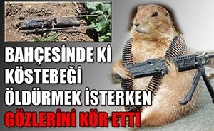 Köstebek yerine kendisini vurdu!