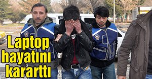 Laptop ve uydu alıcısı çalan hırsız yakalandı!