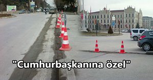 Makam aracı için söküldü