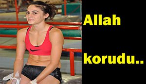 Milli cimnastikçiyi Allah korudu...