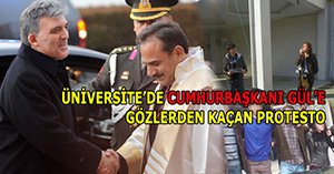 (Özel haber) Cumhurbaşkanına AİBÜ'de protesto