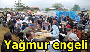 Şenliğe yağmur engeli...Güreşler ertelendi