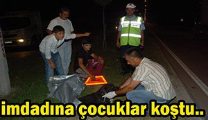 Sürücü çarpıp kaçtı, yoldan geçen çocuklar yardım etti...