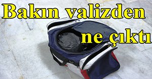 Yolcunun valizinde çıkan poşet şaşırttı!