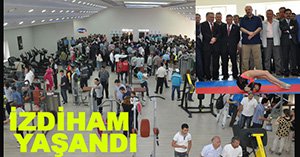 5 yıldızlı spor tesisinde izdiham