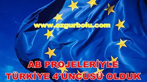 AB PROJELERİYLE TÜRKİYE 4'ÜNCÜSÜ OLDUK