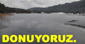 Abant Gölü dondu...