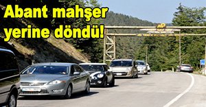 Abant'ta kilometrelerce kuyruk oluştu!