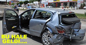 Arkadan çarptı, 4 yaralı