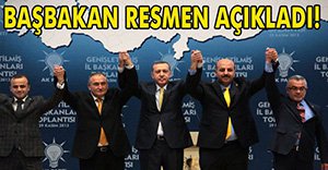 BAŞBAKAN RESMEN AÇIKLADI