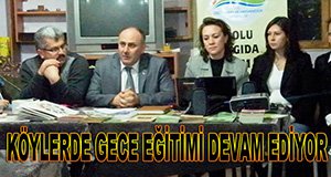 Çiftçilere gece eğitimi veriliyor