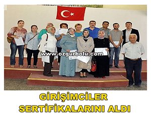 GİRİŞİMCİLER SERTİFİKALARINI ALDI