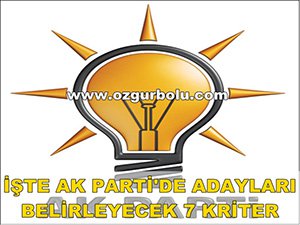 İŞTE AK PARTİ'DE ADAYLARI BELİRLEYECEK 7 KRİTER