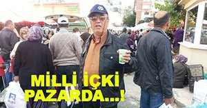 Milli içki dağıttılar