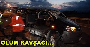 MİNİBÜS 50 METRE SÜRÜKLENDİ