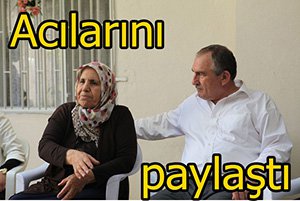 Patlama bölgesinde acıları paylaştı