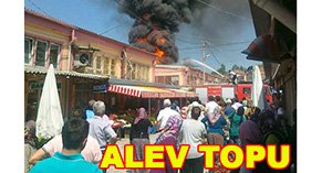 Pazar yeri alev alev