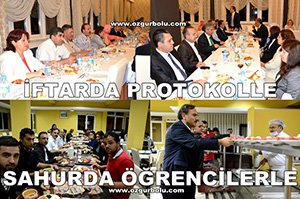 REKTÖR İFTARDA PROTOKOLLE, SAHURDA ÖĞRENCİLERLE