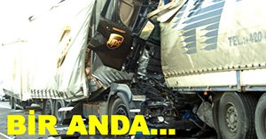 Sabaha karşı feci kaza...