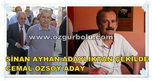 SİNAN AYHAN ADAYLIKTAN ÇEKİLDİ, CEMAL ÖZSOY ADAY