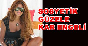 Sosyetik güzel Bolu'da kar engeli...