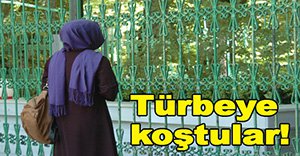 Türbeye akın ettiler