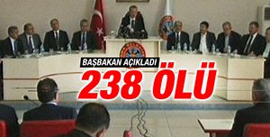BAŞBAKAN ERDOĞAN ÖLÜ SAYISINI AÇIKLADI
