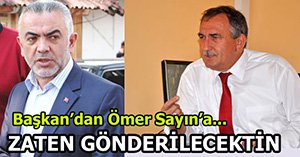 BAŞKAN YILMAZ'DAN SAYIN'A GÖNDERME!