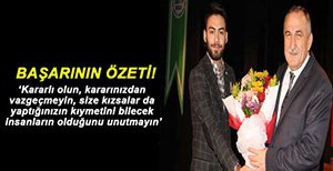 BAŞKAN'DAN ÖĞRENCİLERE TAVSİYELER...