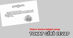 BELEDİYEDEN MALUM MEDYAYA BELGELİ YANIT..