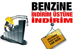 BENZİNDE İNDİRİM DEVAM EDİYOR