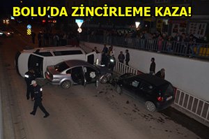BOLU'DA ZİNCİRLEME KAZA MEYDANA GELDİ!
