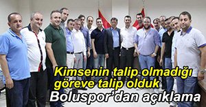 BOLUSPOR KULÜBÜ'NDEN AÇIKLAMA...